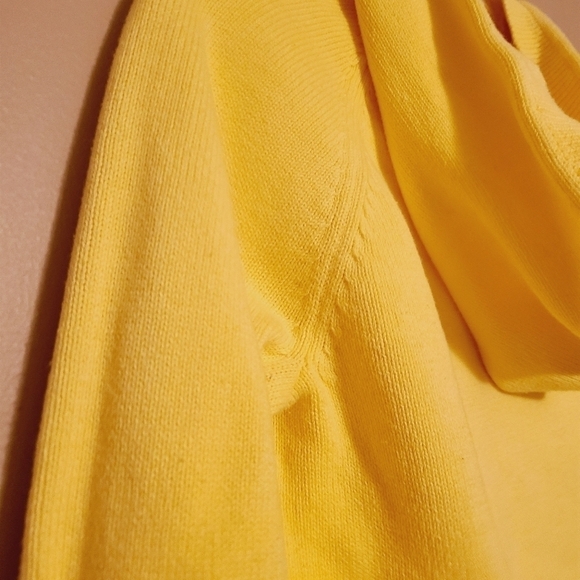 Liz Claiborne | Crazy Horse Yellow Hoodie Sweater (Size Medium Petite) - Picture 13 of 14